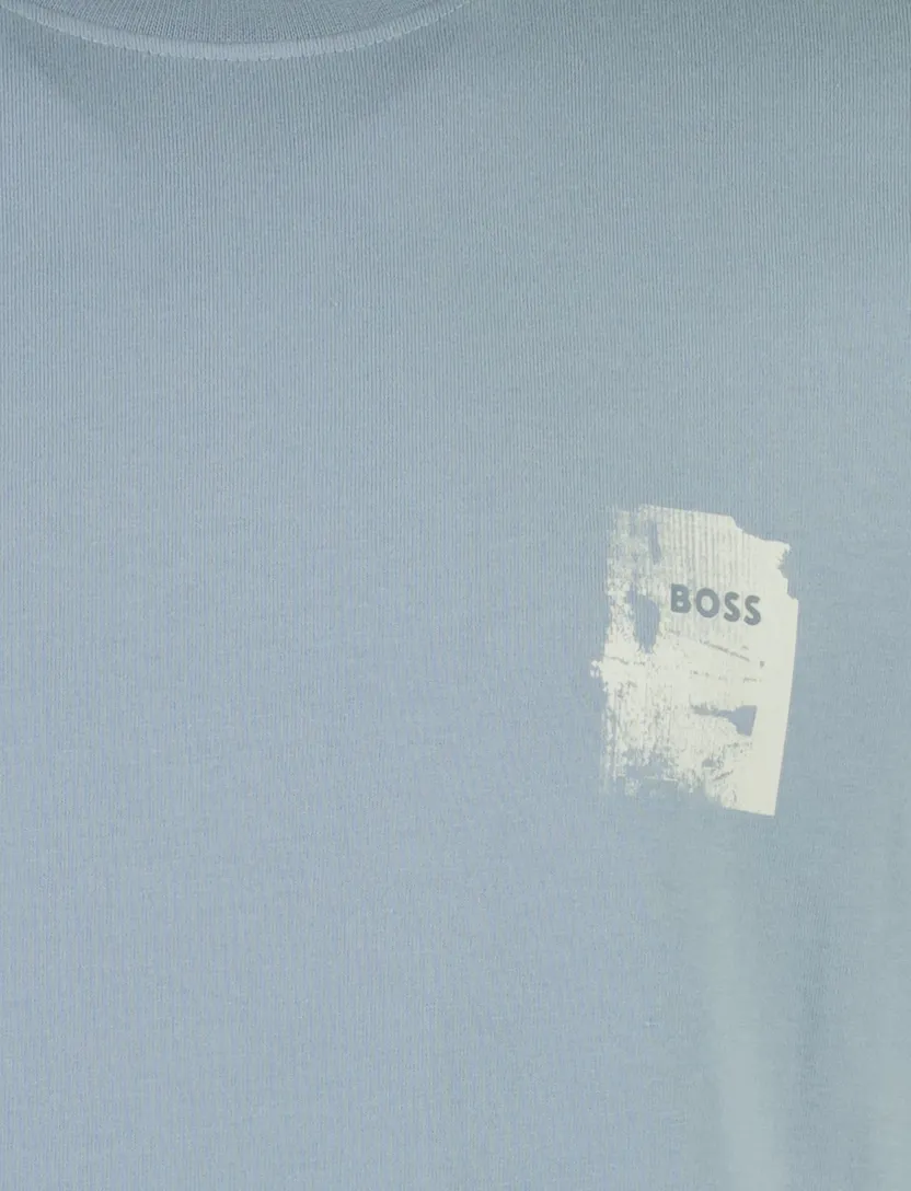 T-shirt Boss Orange Te Groove backprint lichtblauw