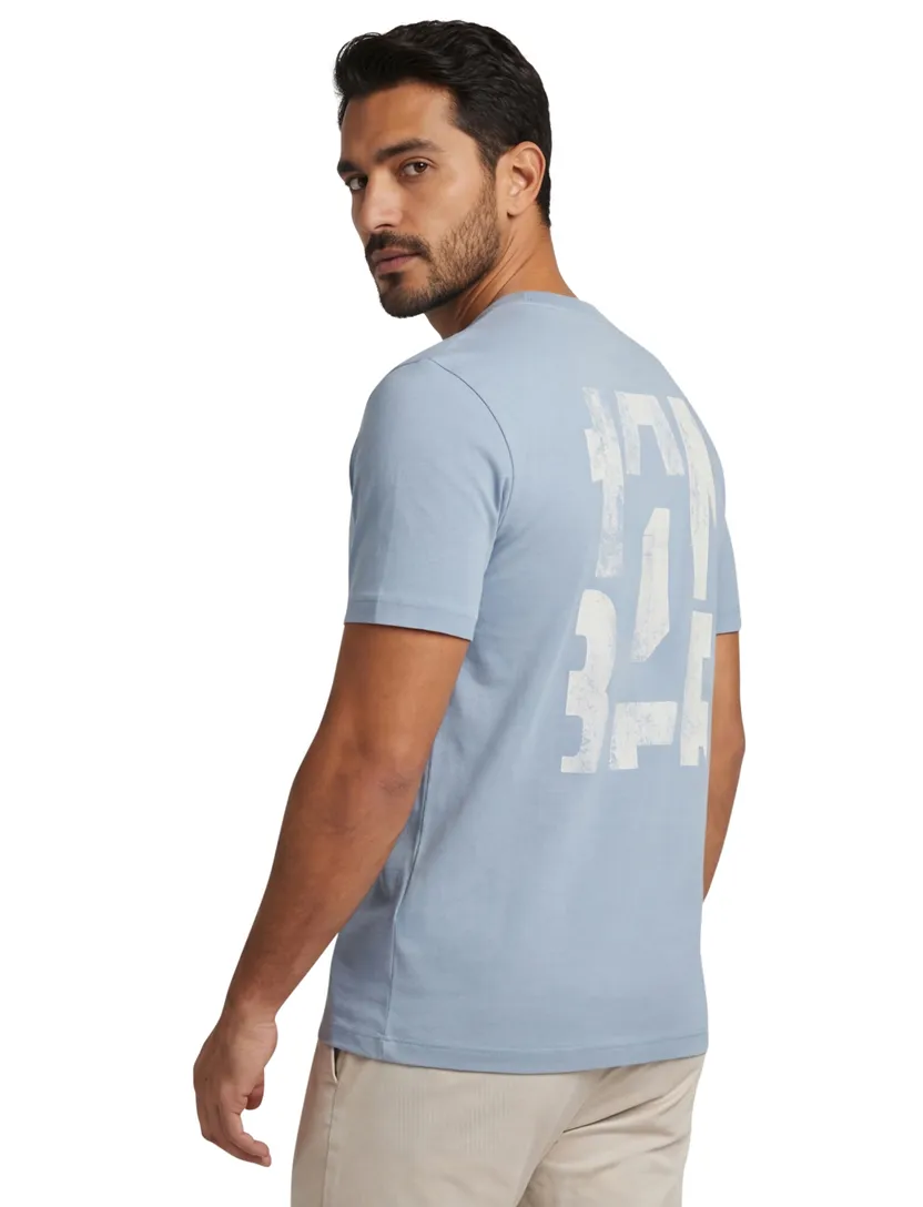 T-shirt Boss Orange Te Groove backprint lichtblauw
