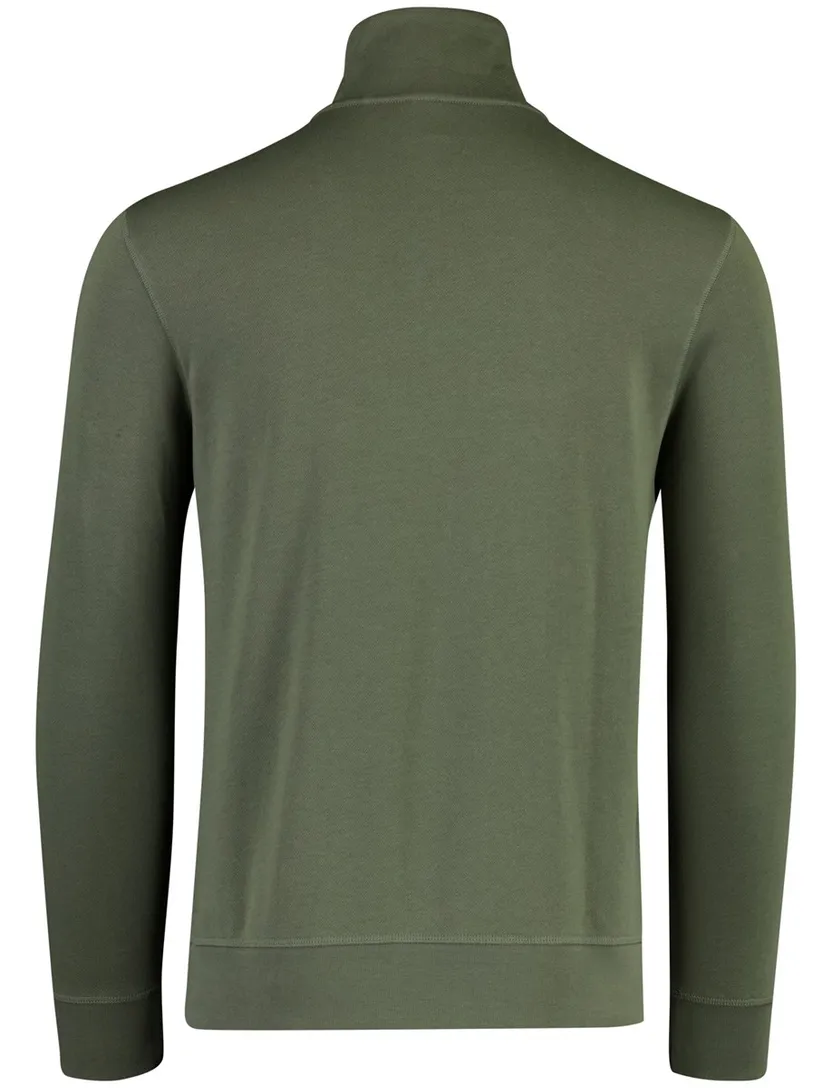 Trui half zip BOSS orange zetrust groen