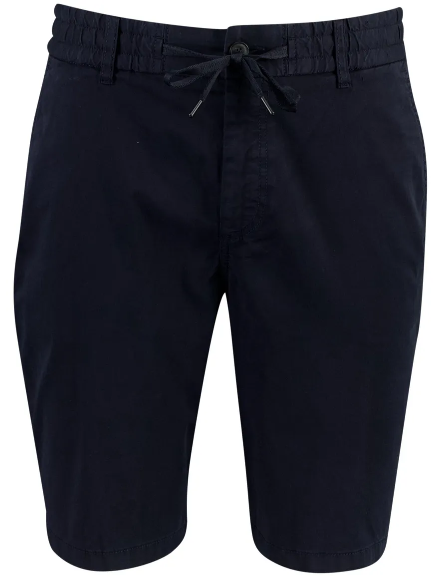 Bermuda donkerblauw BOSS Orange Tapered Fit katoen effen