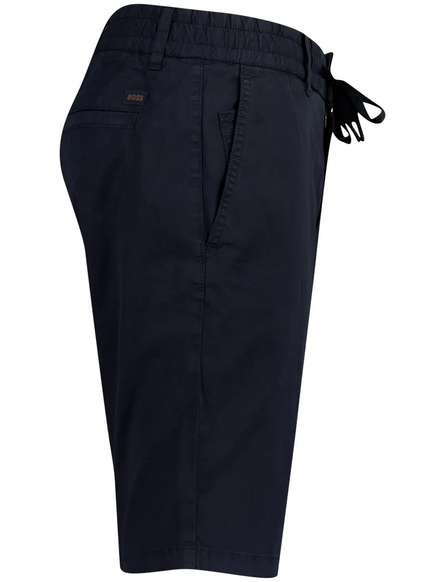 Bermuda donkerblauw BOSS Orange Tapered Fit katoen effen
