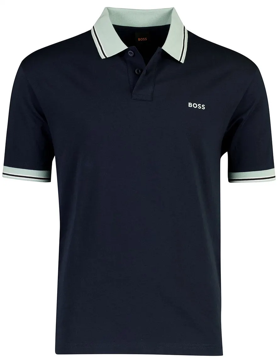 Boss Orange Pe Blocks poloshirt navy