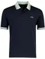 BOSS Orange polo Pe_Blocks donkerblauw met groene kraag