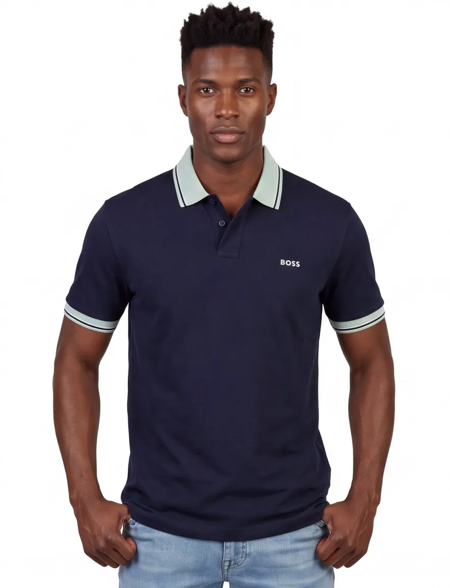 Boss Orange Pe Blocks poloshirt navy