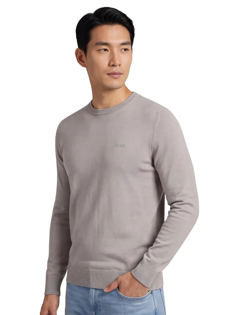 trui Boss Orange Asac-C beige normale fit gebreid