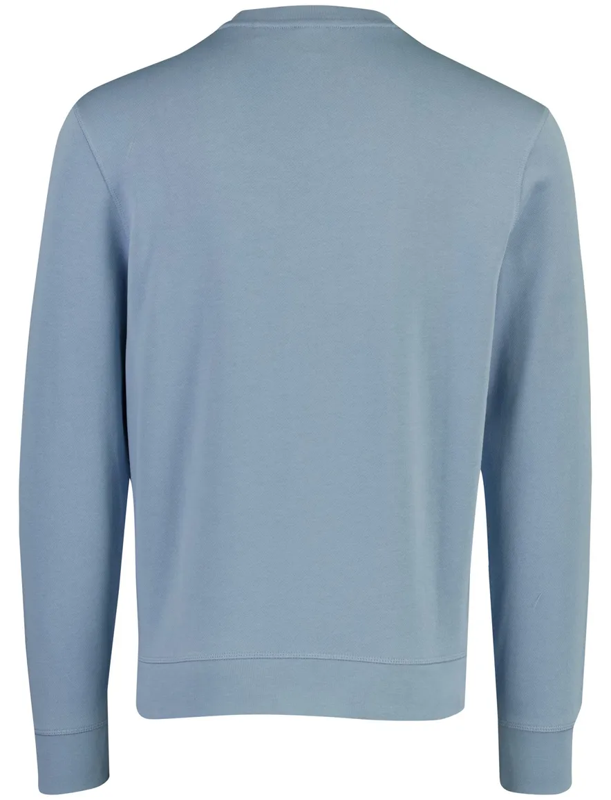 BOSS Orange Westart sweater lichtblauw logo vierkant