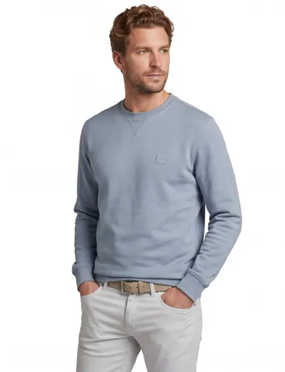 Hugo Boss Trui lichtblauw BOSS Orange Westart vierkant logo