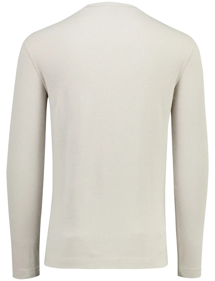 trui ronde hals BOSS Orange Tempesto beige structuur