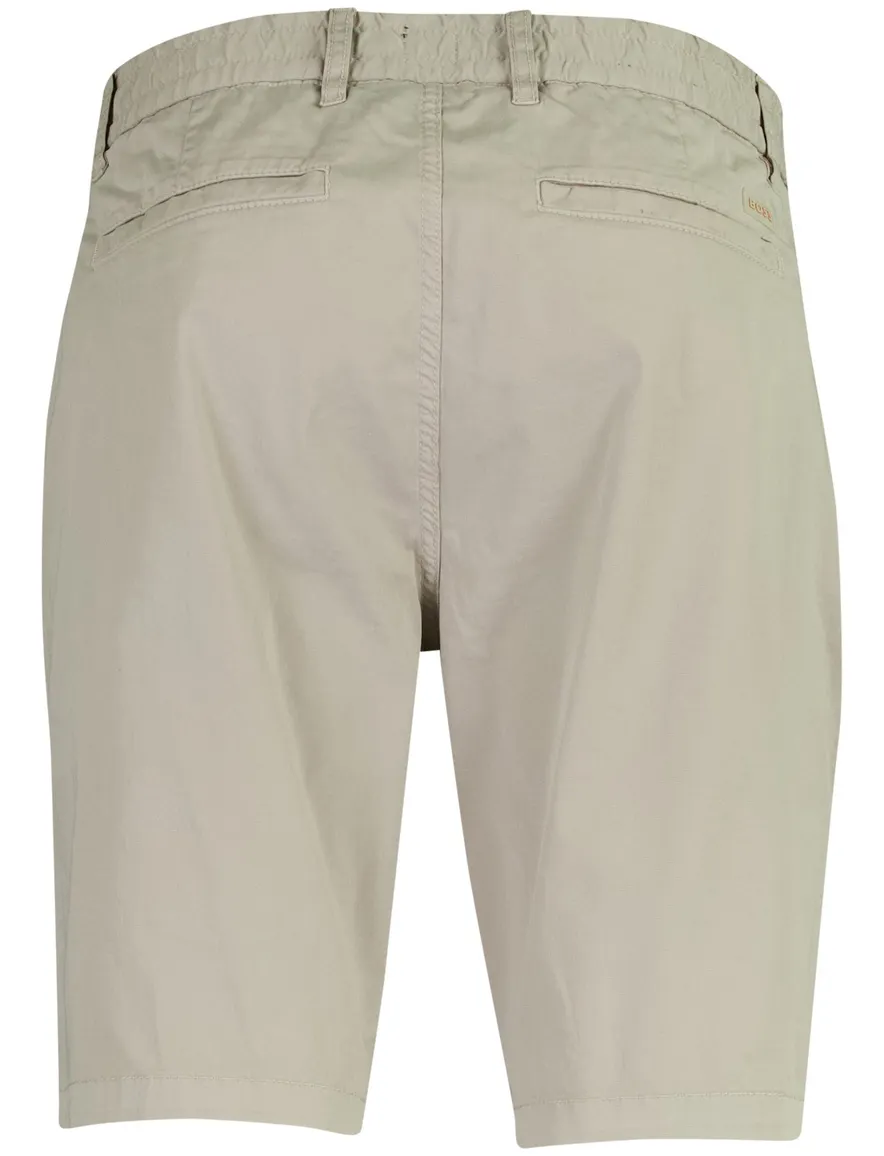 Boss Oramge korte broek beige tapered fit