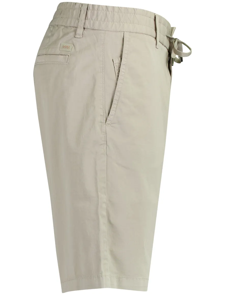 Boss Oramge korte broek beige tapered fit