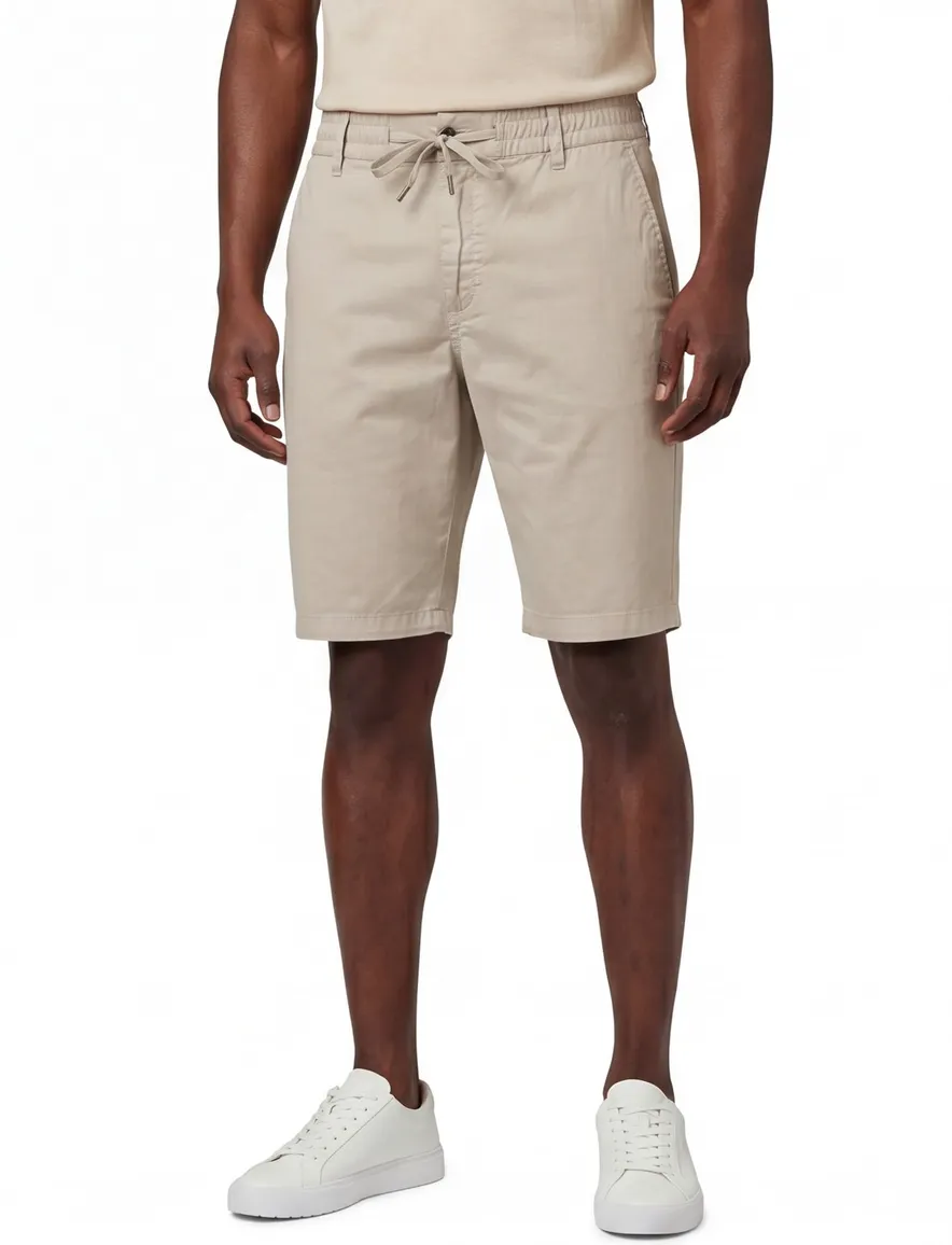 Boss Oramge korte broek beige tapered fit