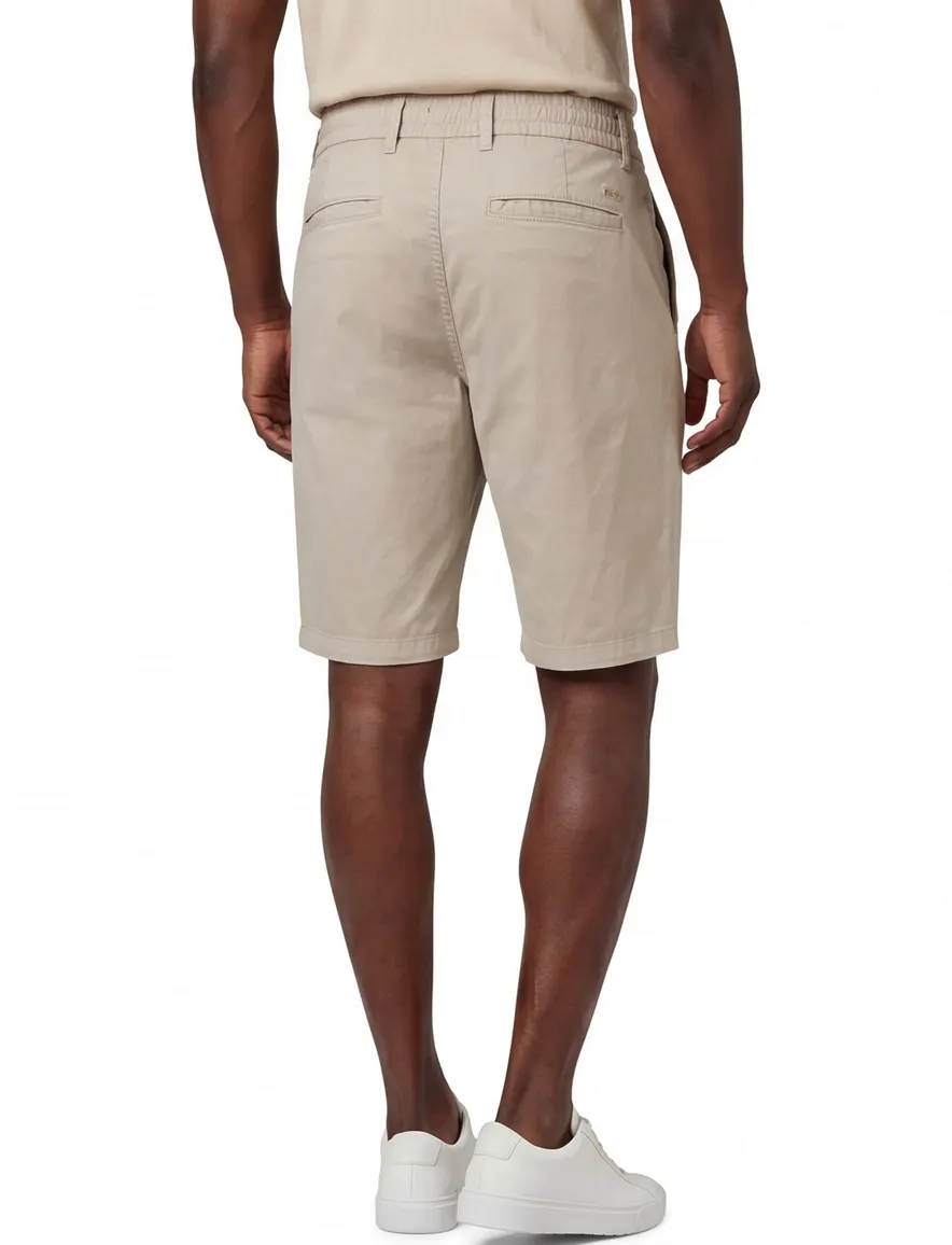 Boss Oramge korte broek beige tapered fit