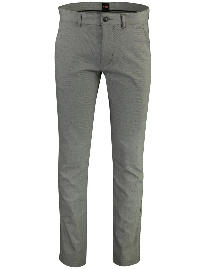 BOSS Orange chino slim fit grijs linnenblend