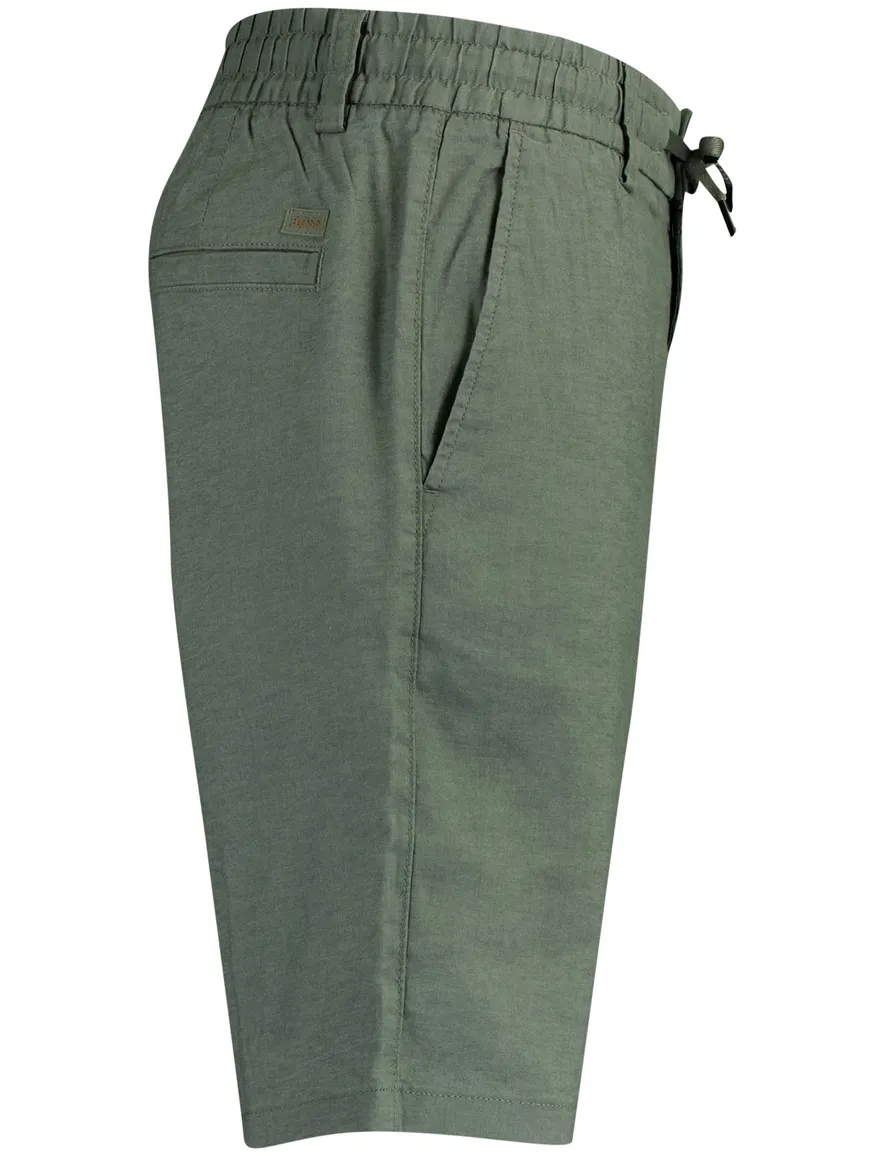 Boss Orange korte broek groen tapered fit