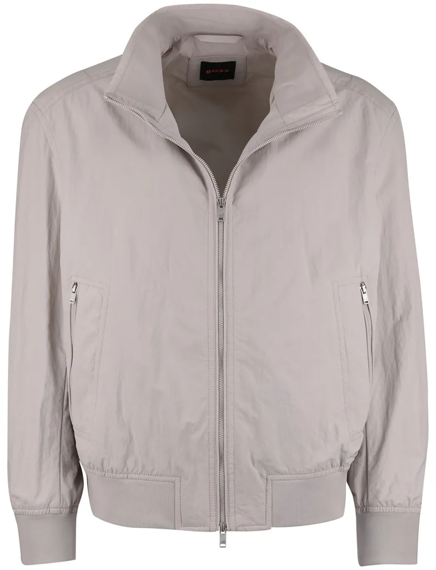 BOSS Orange Opens zomerjas windjack beige met boord