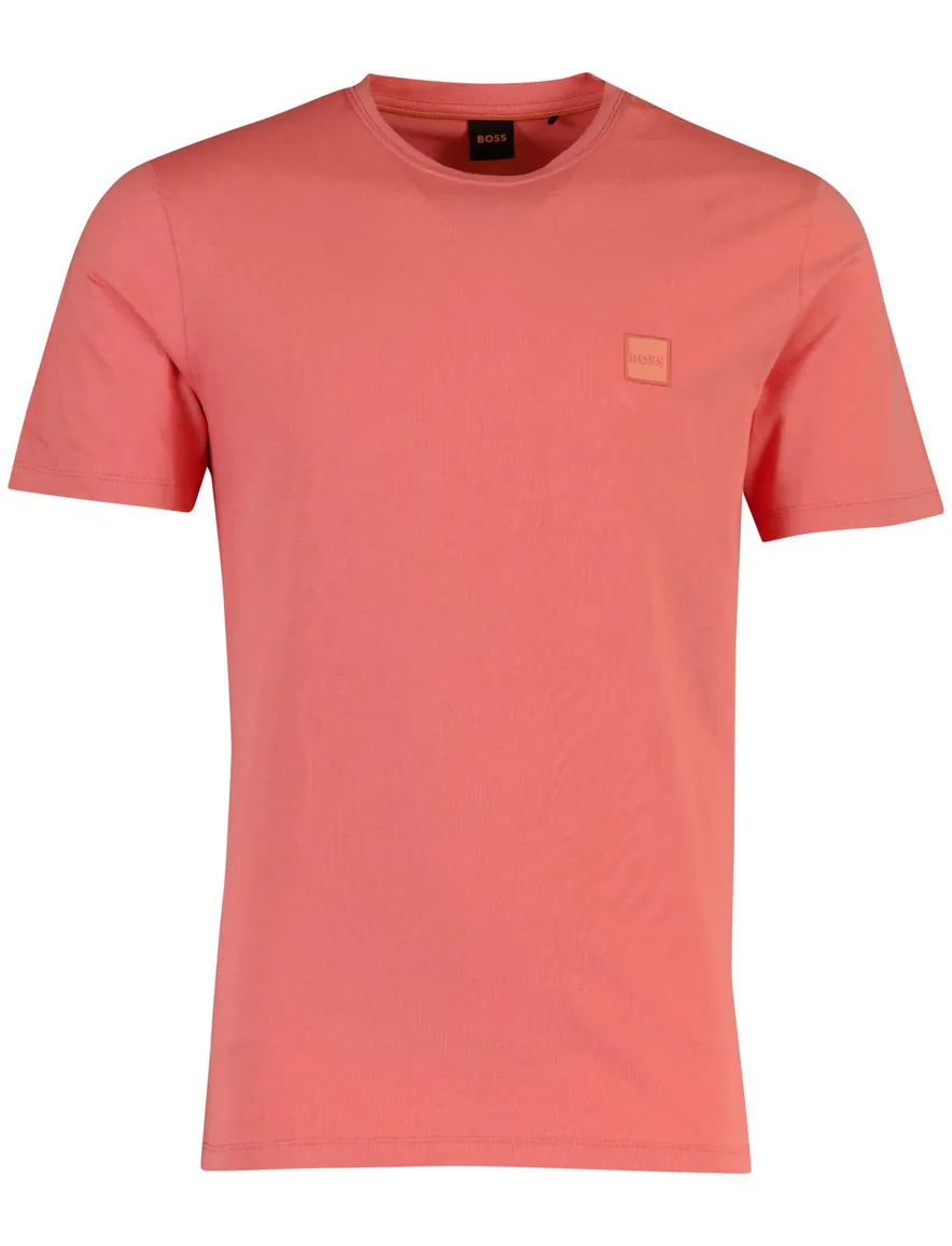 BOSS Orange Tales t-shirt roze normale fit