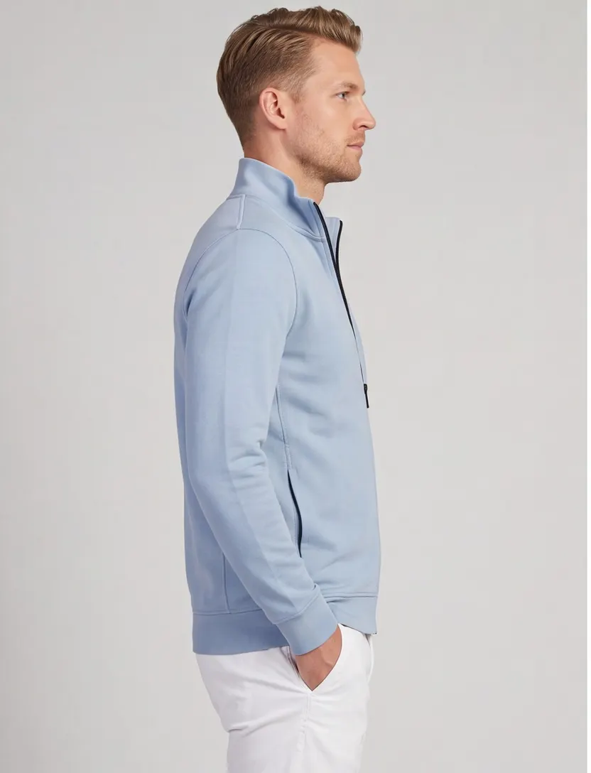 Veste BOSS lichtblauw katoen normale fit