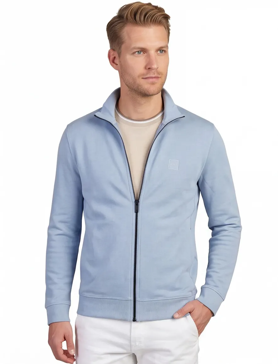 Boss Orange Zestart vest lichtblauw