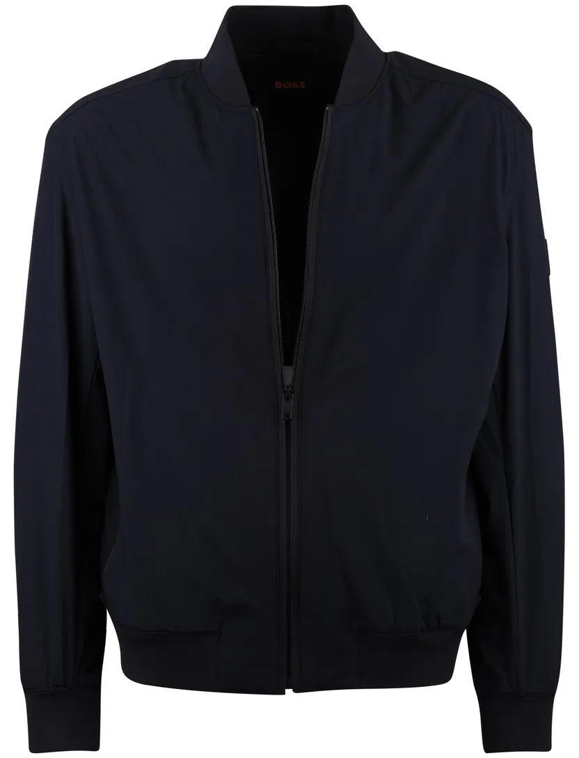 Tussenjas BOSS donkerblauw normale fit rits