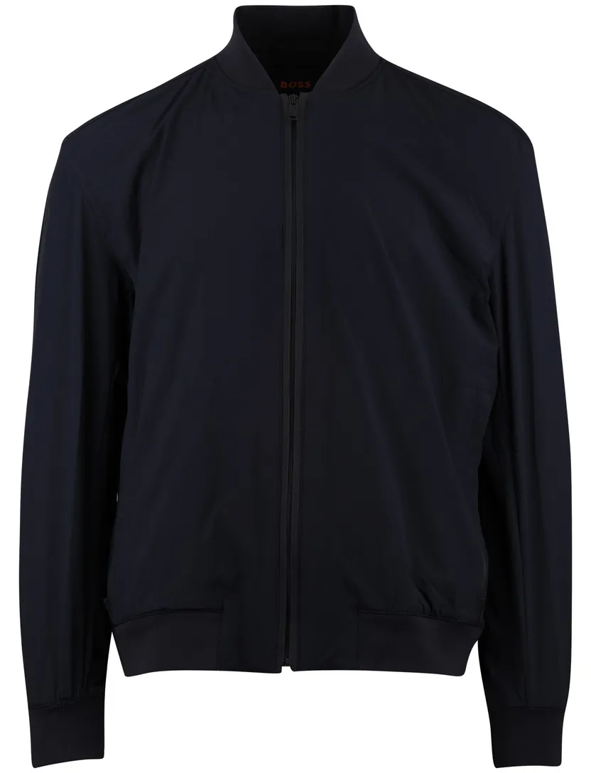 Tussenjas BOSS donkerblauw normale fit rits