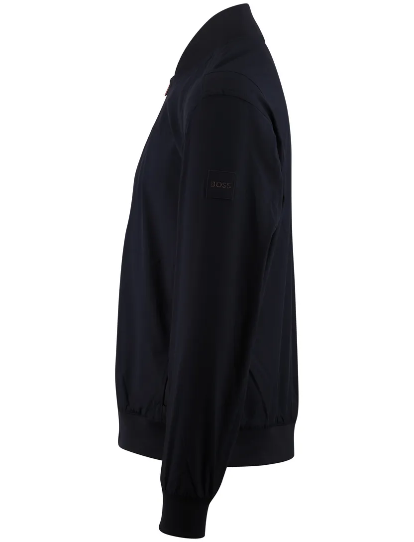 Tussenjas BOSS donkerblauw normale fit rits