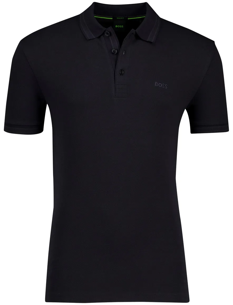 Boss Green Paddy polo regular fit pique donkerblauw