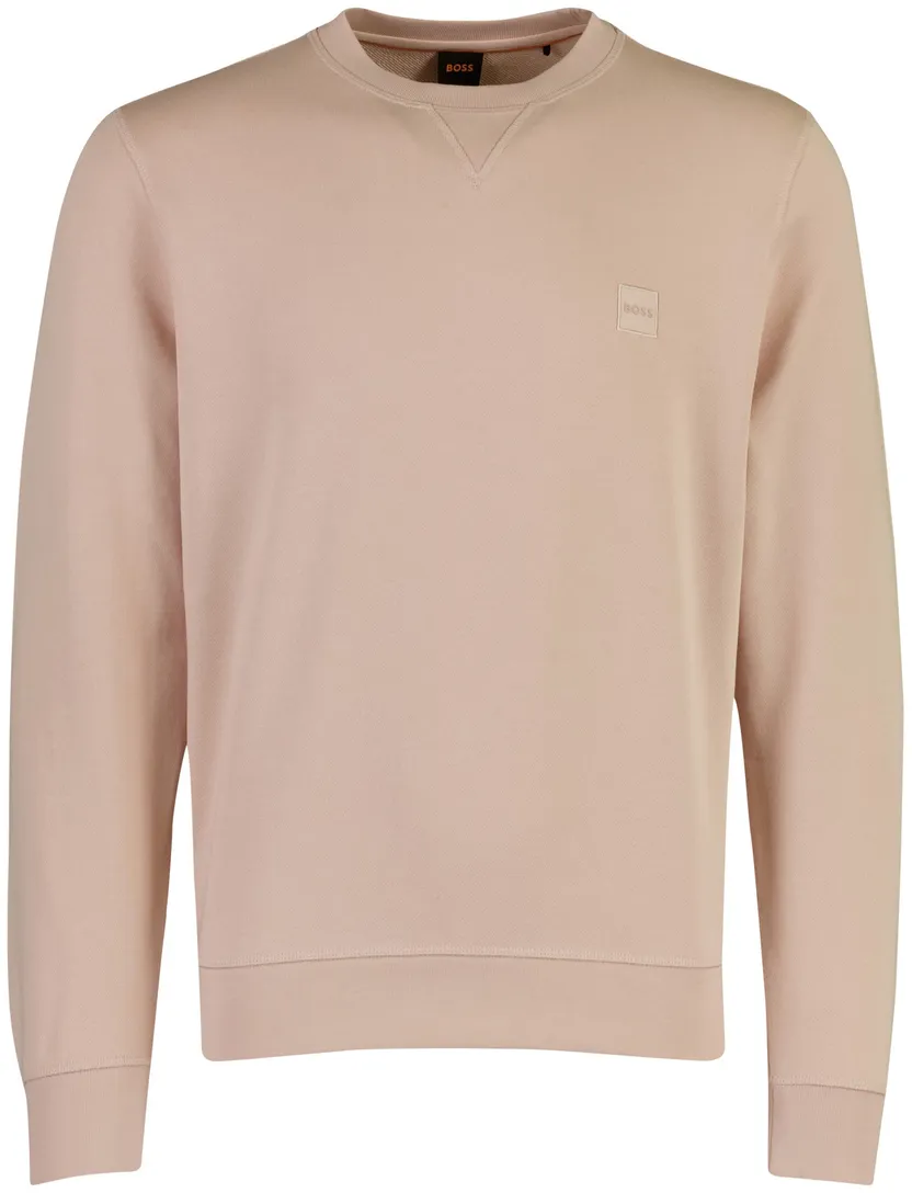 Roze trui BOSS Orange Westart monochroom