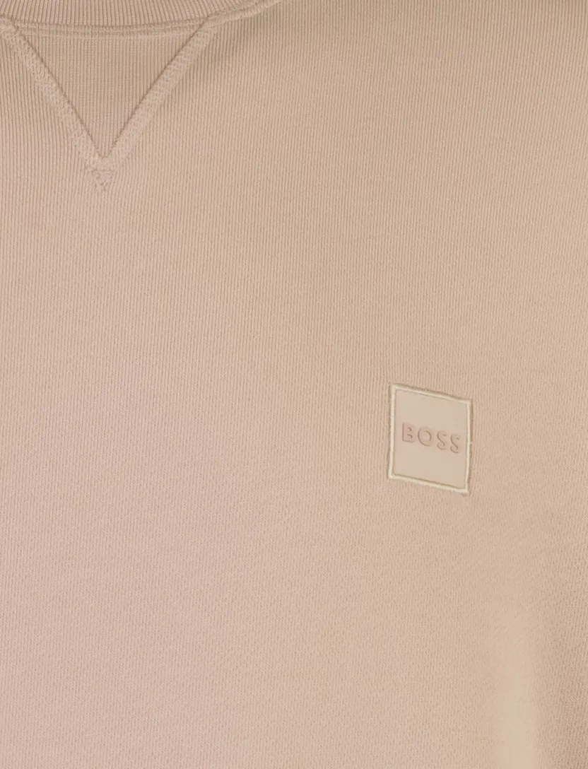 Roze trui BOSS Orange Westart monochroom
