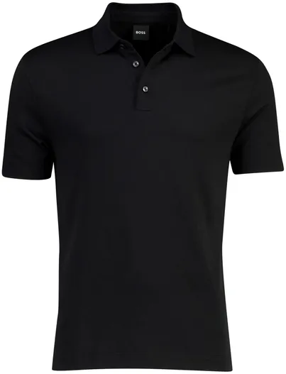 Hugo Boss Poloshirt Boss Black H-pack normale fit korte mouw zwart 3-knoops