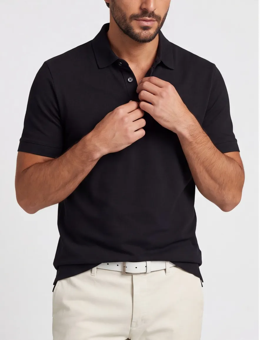 Poloshirt Boss Black H-pack normale fit korte mouw zwart 3-knoops
