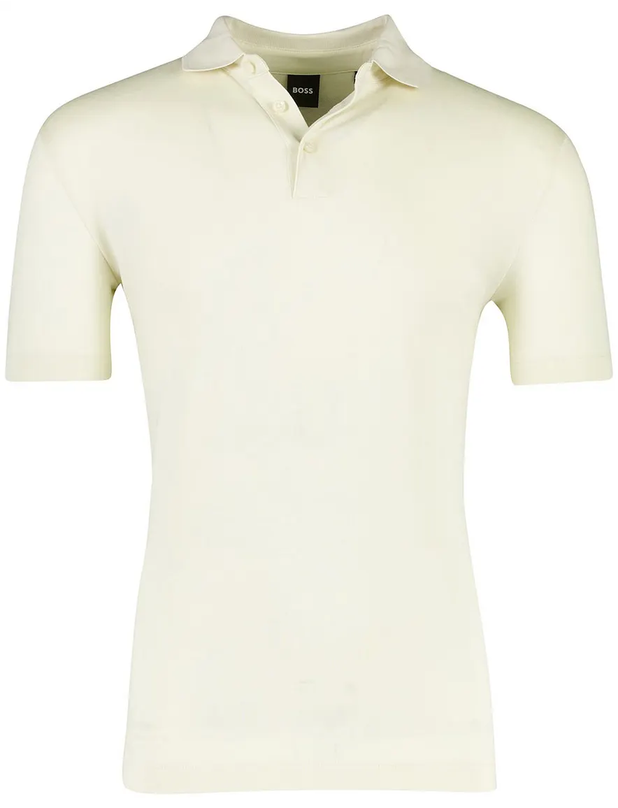 BOSS Black poloshirt creme normale fit