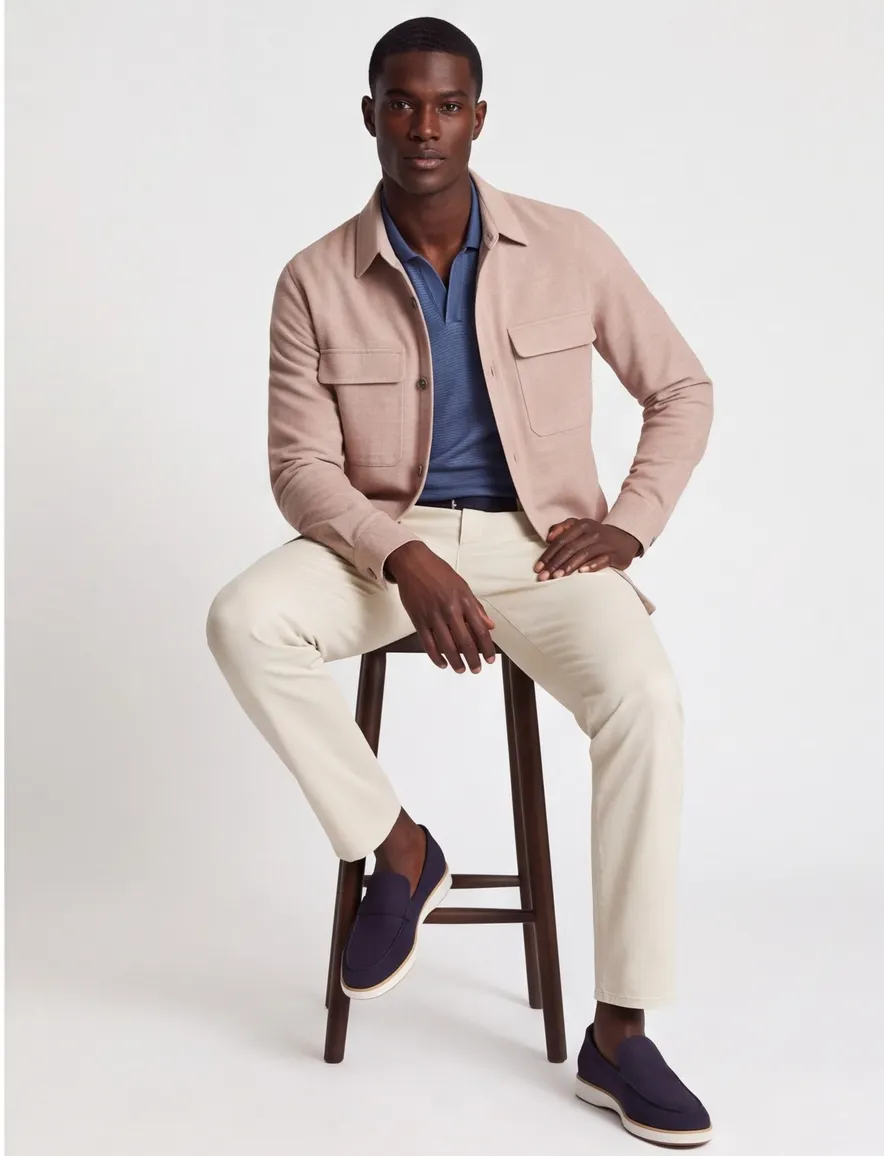 Gentiluomo overshirt gemeleerd oranje