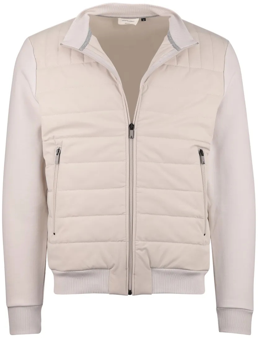 Beige vest Gentiluomo rits opstaande kraag