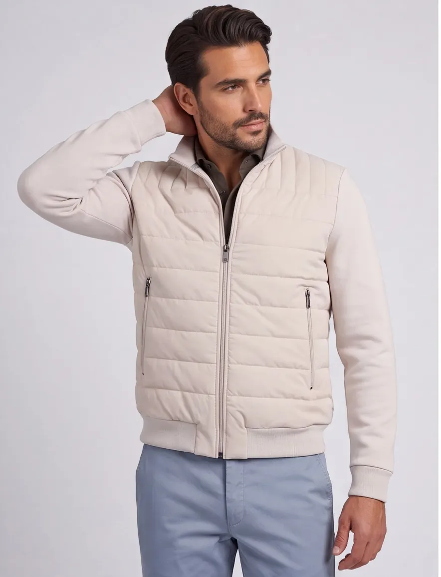 Gentiluomo Vest beige gewatteerd