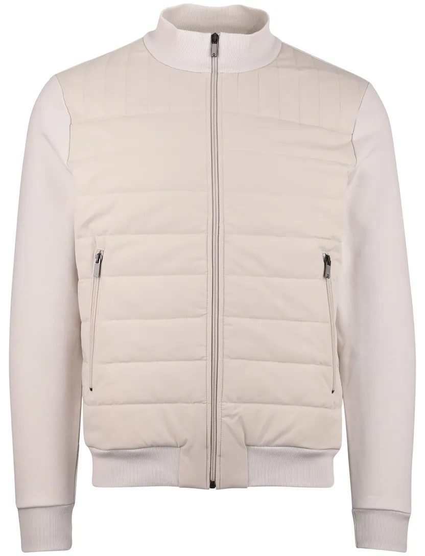 Beige vest Gentiluomo rits opstaande kraag