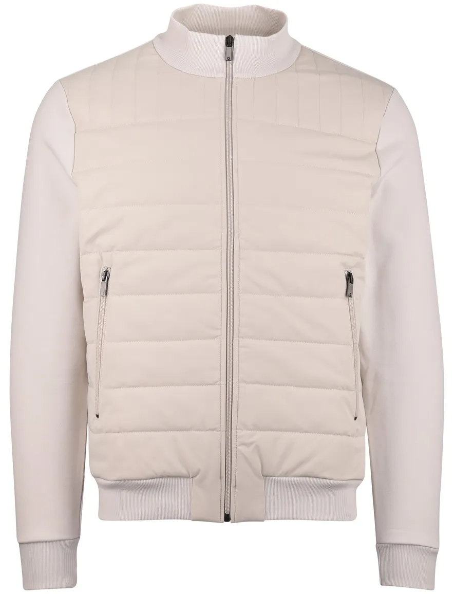 Gentiluomo vest beige rits opstaande kraag
