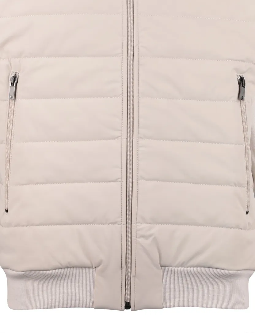 Beige vest Gentiluomo rits opstaande kraag