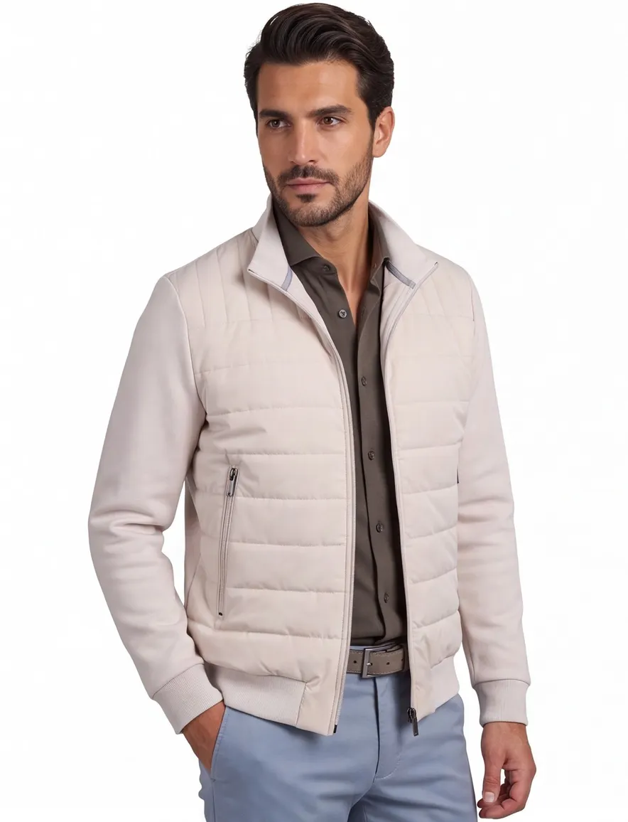 Gentiluomo Vest beige gewatteerd