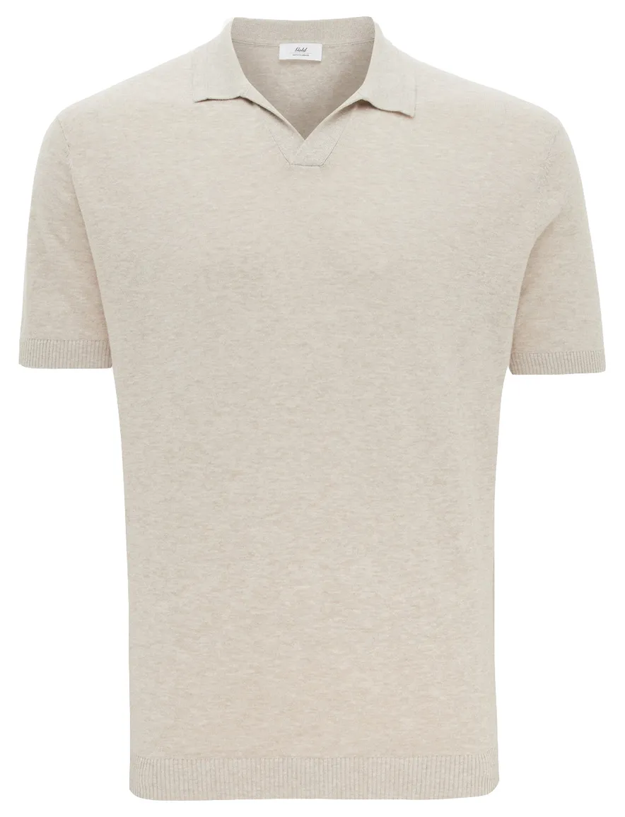 Gentiluomo v hals poloshirt beige