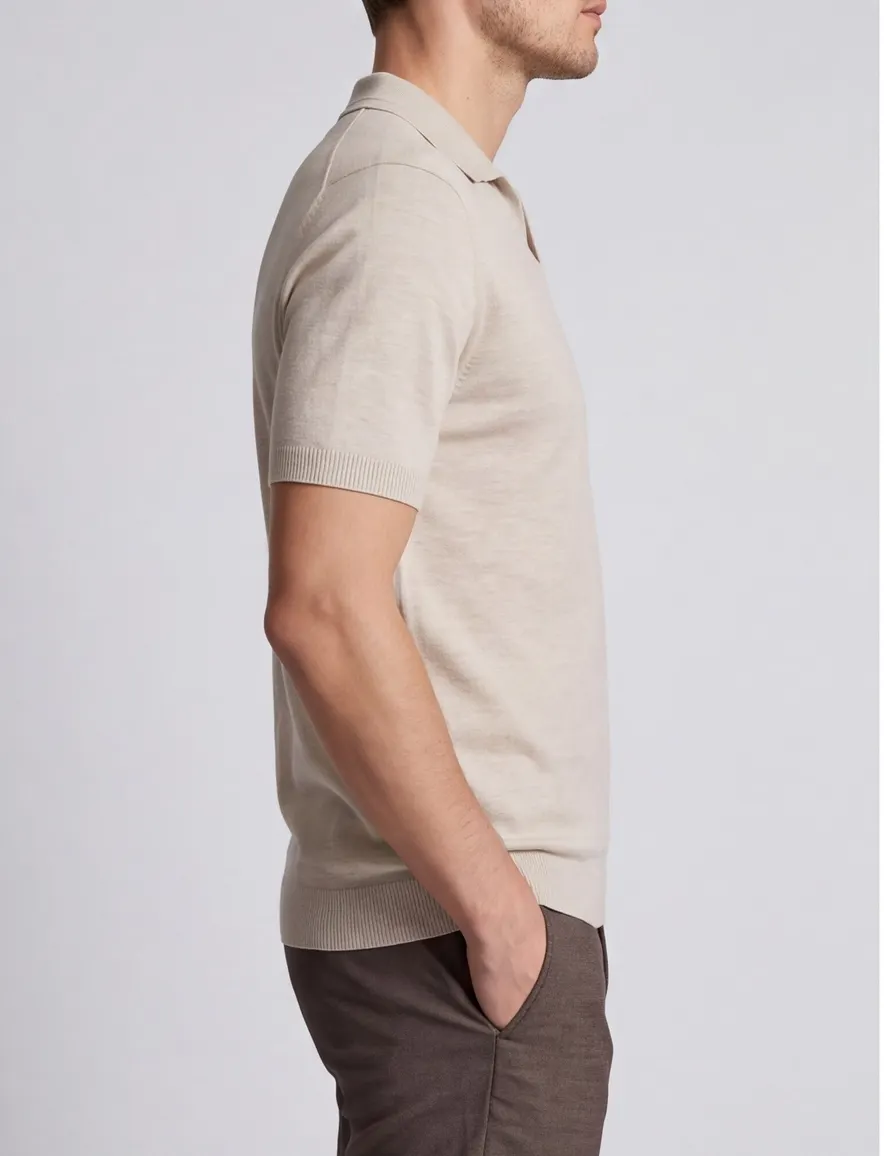 Gentiluomo v hals poloshirt beige