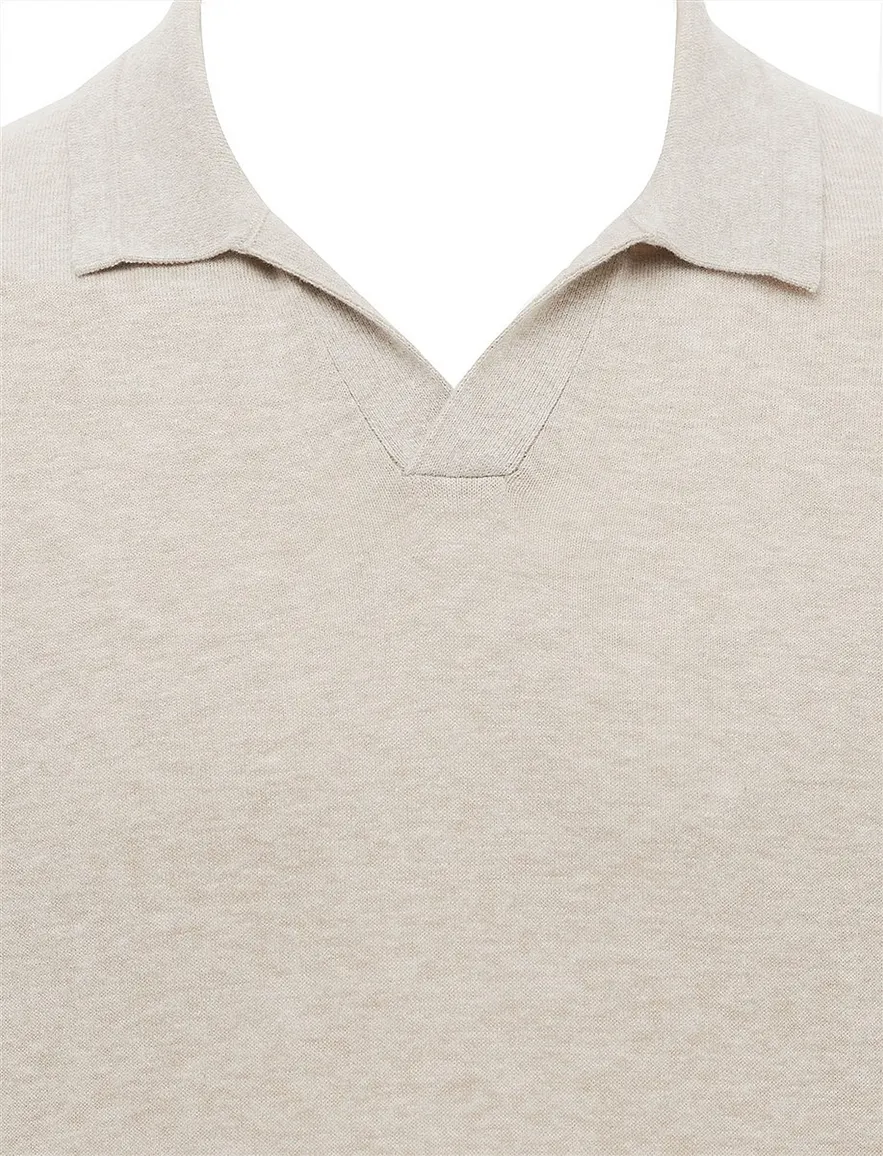 Gentiluomo Polo beige v hals