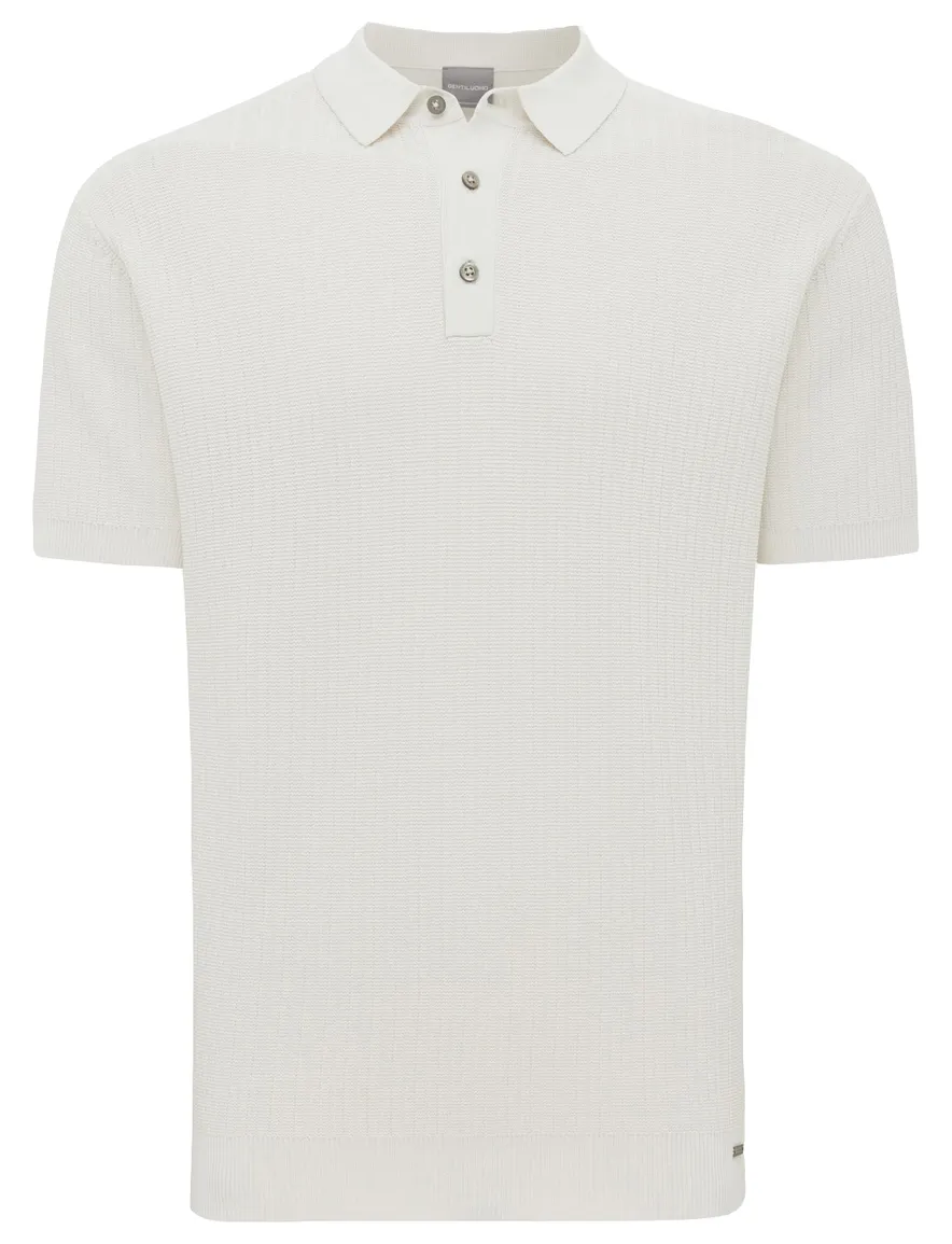 Gentiluomo creme poloshirt effen