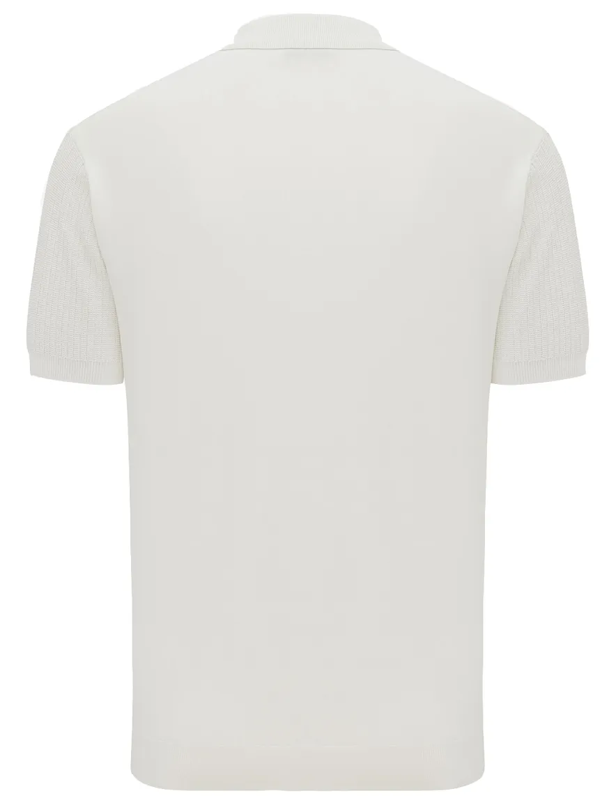 Gentiluomo creme poloshirt effen