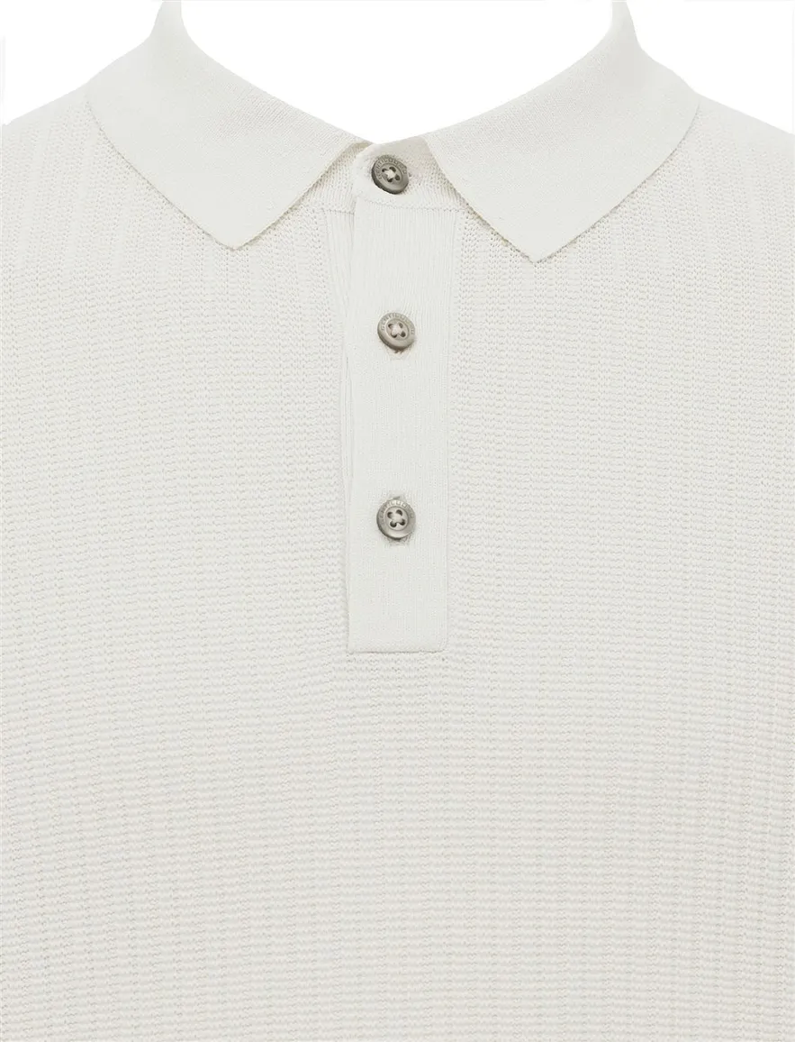 Gentiluomo creme poloshirt effen
