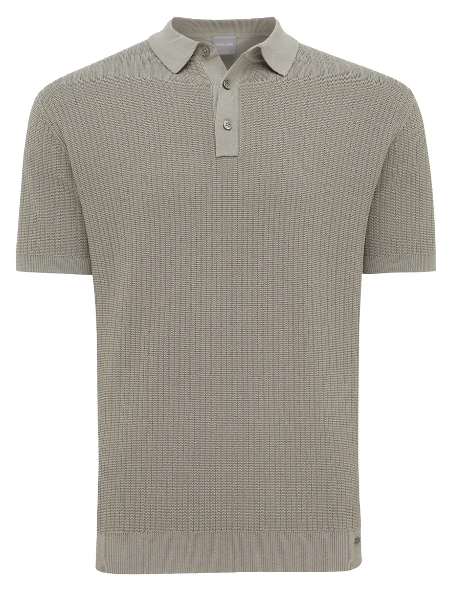 Gentiluomo bruin poloshirt effen