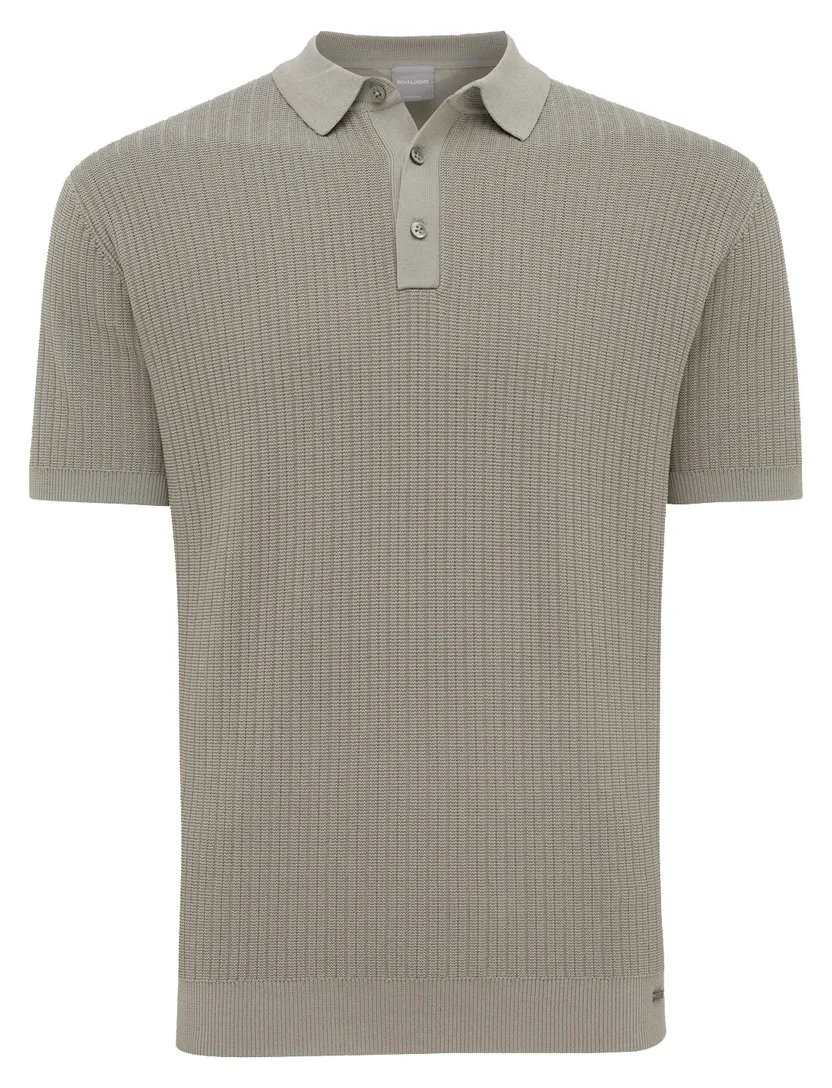 Poloshirt Gentiluomo bruin 3 hals normale fit