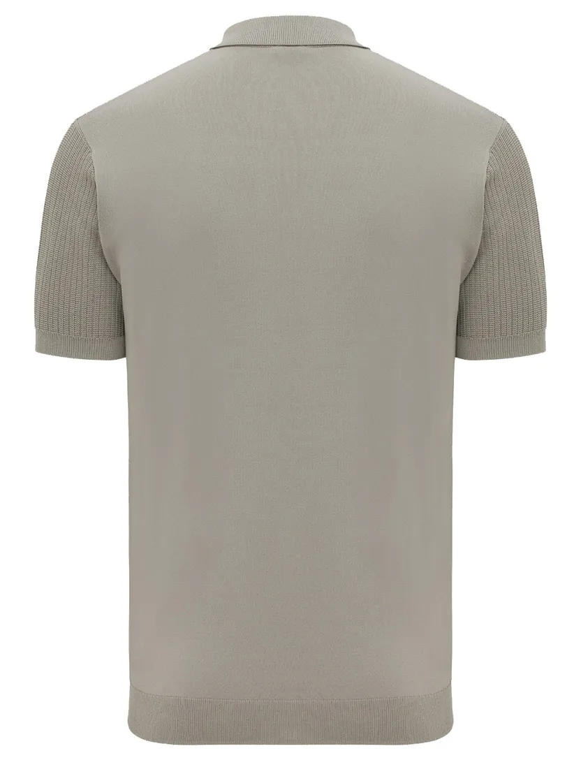 Poloshirt Gentiluomo bruin 3 hals normale fit