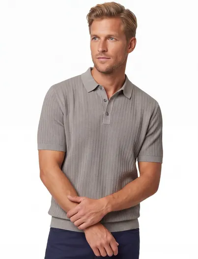 Gentiluomo Gentiluomo Polo Bruin structuur
