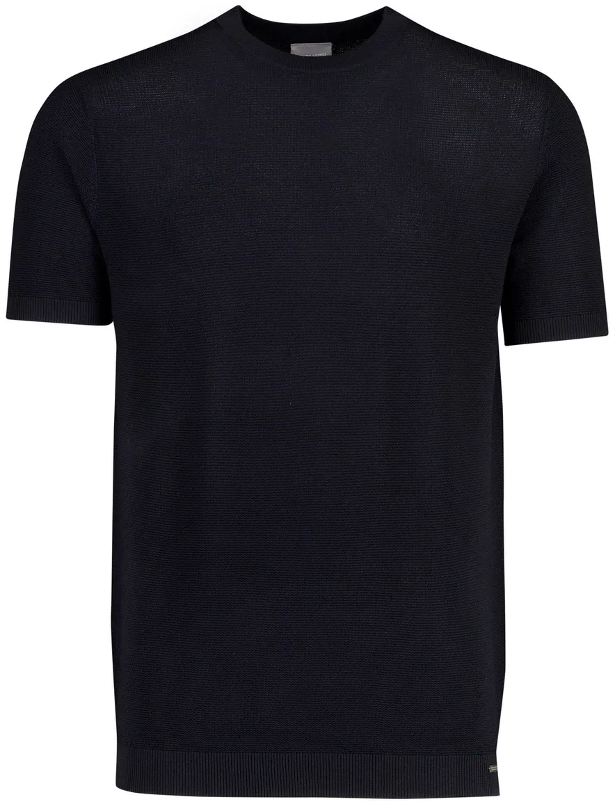 T-shirt Gentiluomo ronde hals donkerblauw viscose