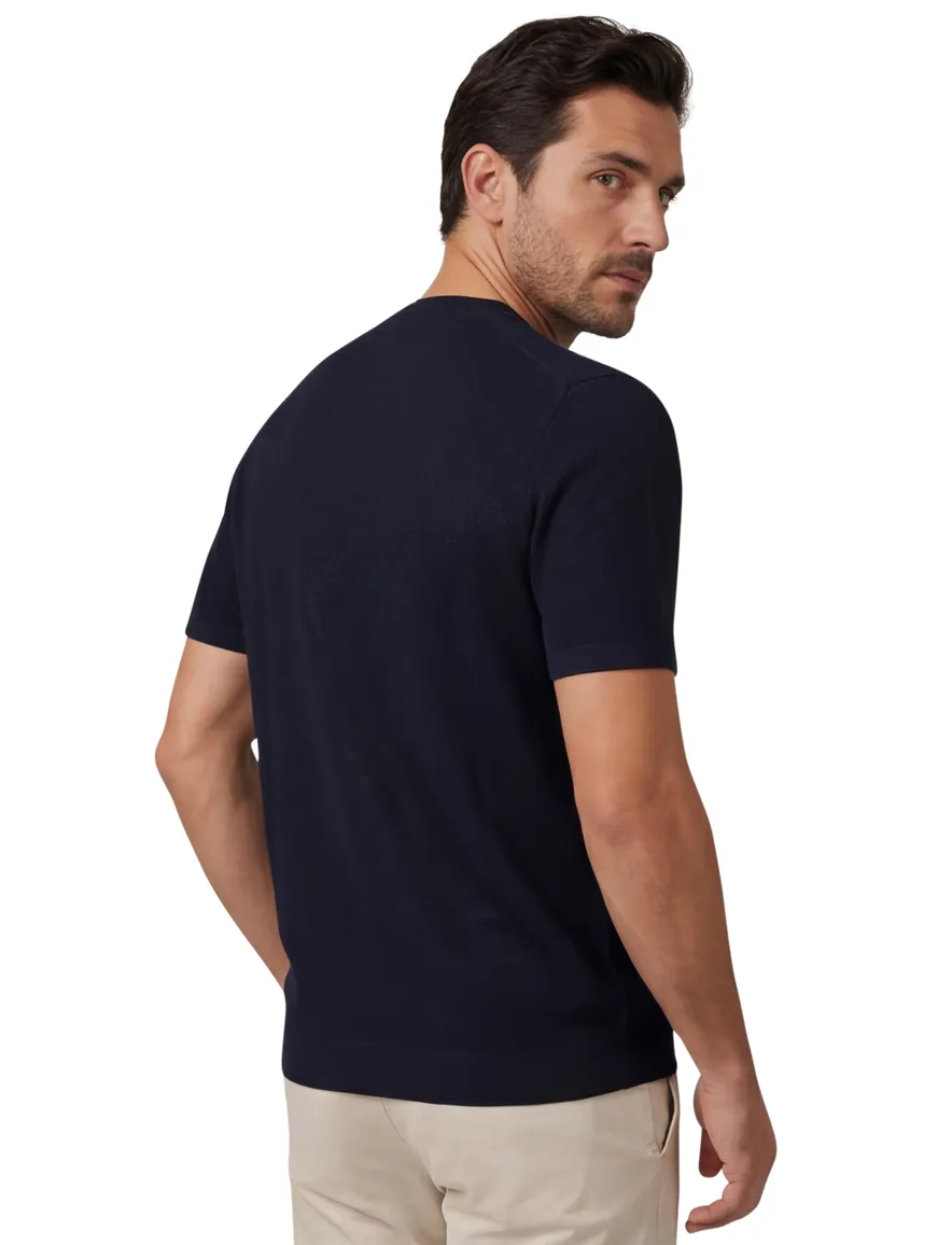 Gentiluomo Tee T-shirts donkerblauw gebreid